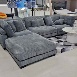 Brand New Corduroy Sectional- Shop Now Pay Later 