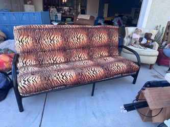 Tiger Print Futon Couch Bed
