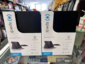 Speck Products iPad 10.2" for 7th, 8th and 9th Gen Stylefolio with Pencil Holder Case in Black and Slate Grey