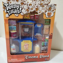 Teeny Tinies CINEMA MOvies STAND Mini Playset Toy 20 Piece Dollhouse Miniatures
