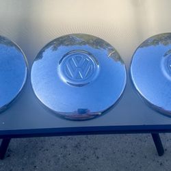 3 VW Bug Bus Hubcaps