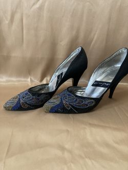 IMPO Woman’s Black Shoes w Sequins (Vintage). *SALE*