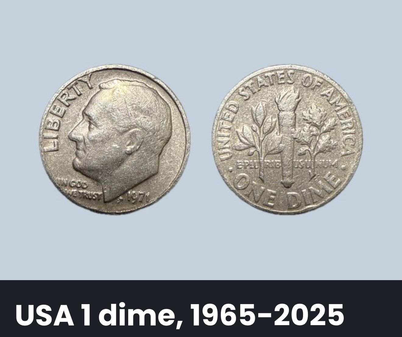 1971 D 10c Dime Near Mint State About Uncirculated