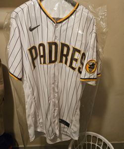 2024 Authentic Padres Jerseys White Pinstripe & Brown Pinstripe.