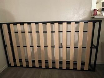 Twin Bed Frame with Wood Slats