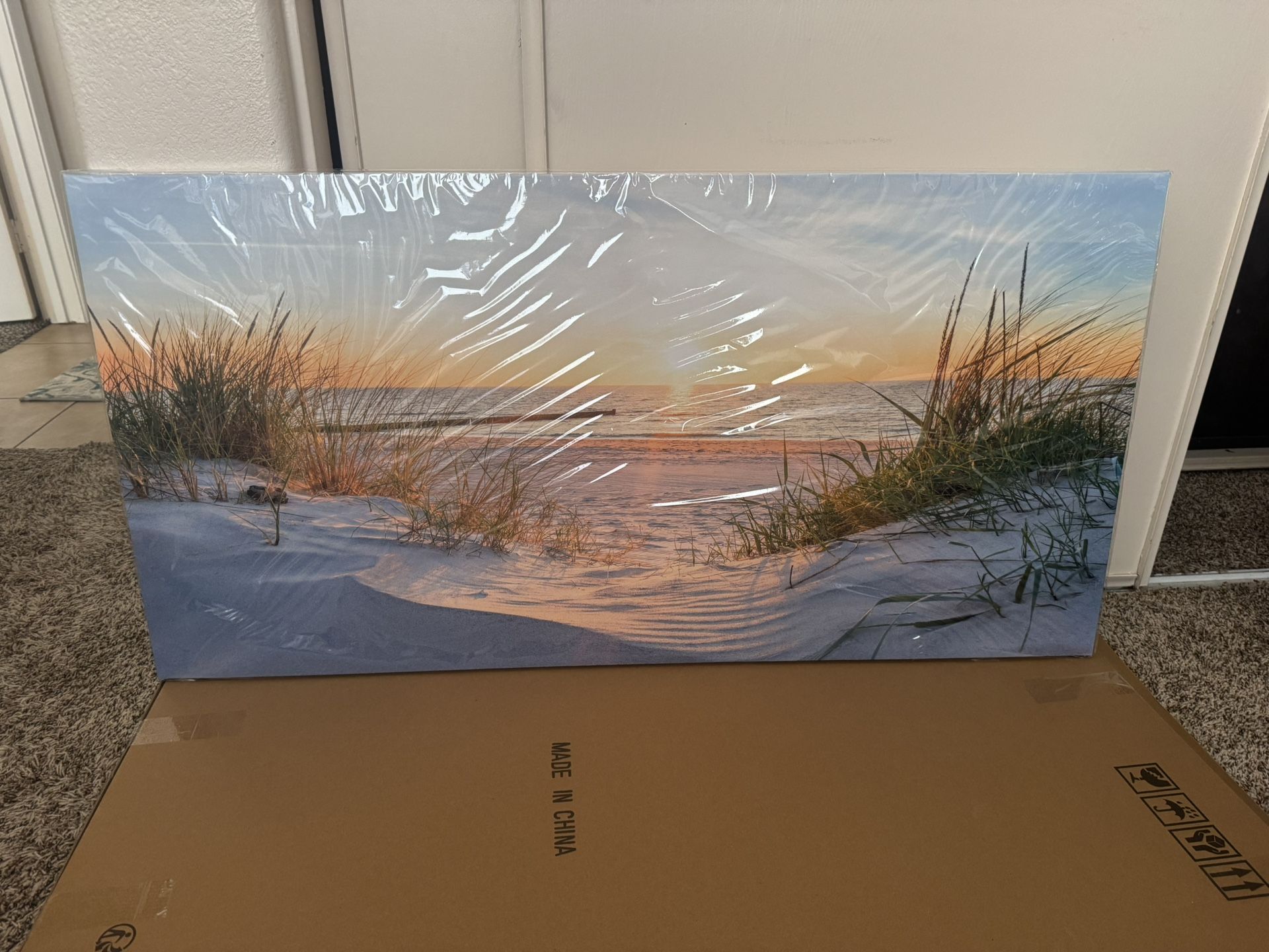Blue Sea Landscape Canvas Print - 48”Lx24”W