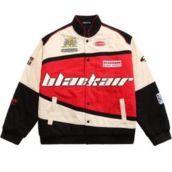 Black & Red Racer Jacket - Size: M