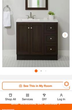 Vanity bathroom black