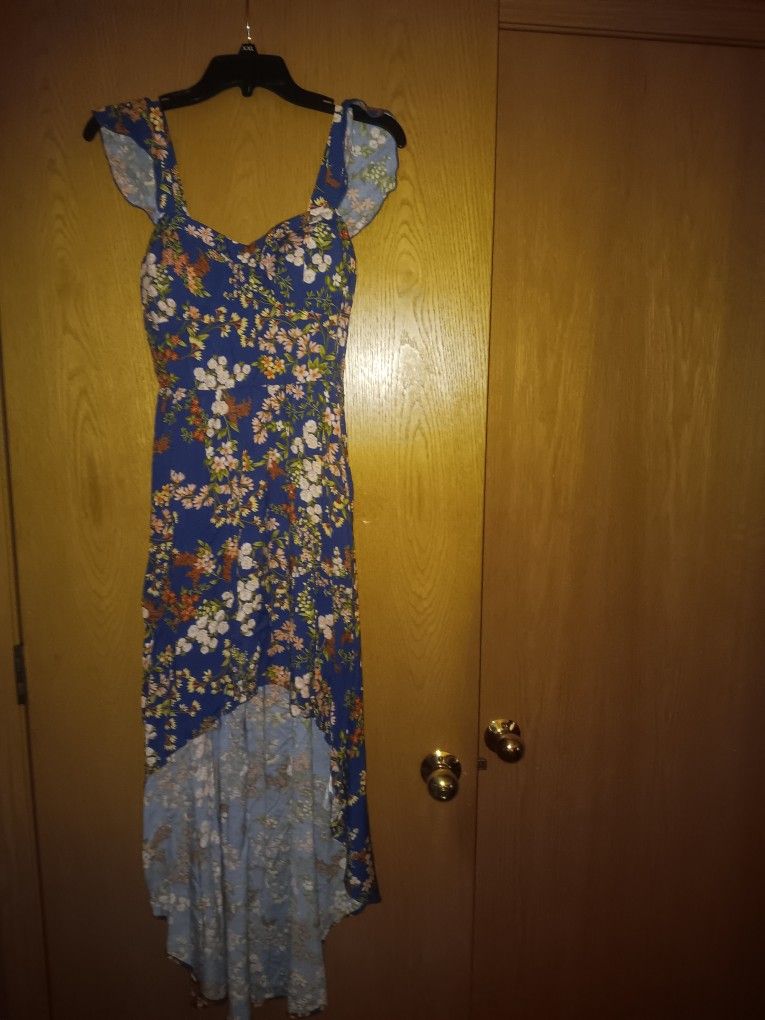 Women's Size Small, As U Wish Blue Floral Sundress