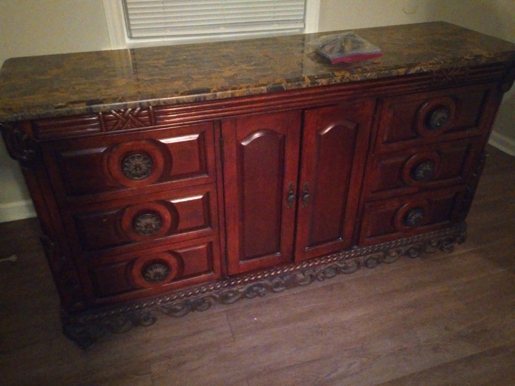 Antique Marble Top Dresser