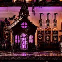 Halloween Mantel House Village Shack 