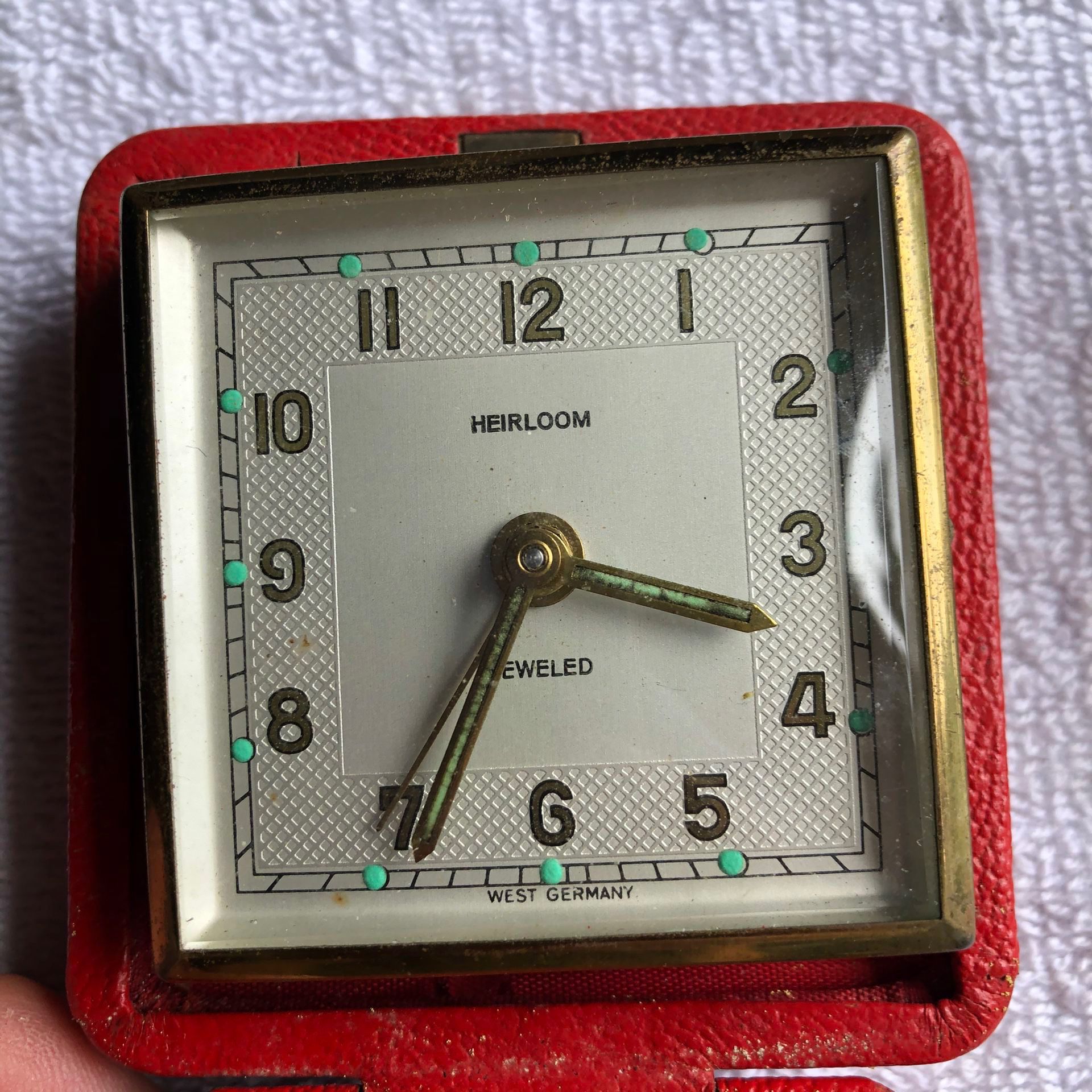 Antique clock and thermometer