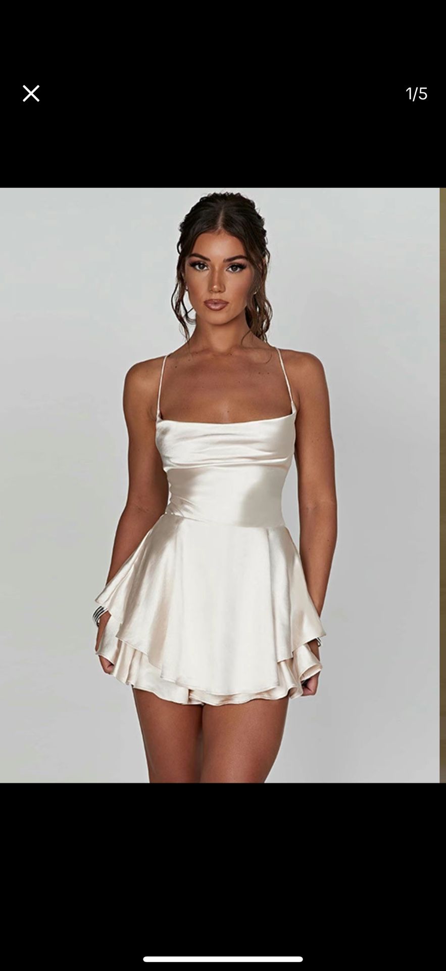White Satin Cami Dress