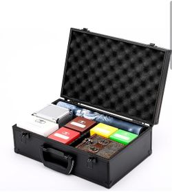 Kakapopotcg Black TC-A5B Tabletop Gaming Storage Case with Sliding Divider Walls for TCG, Deck Box, Card Games, MTG, Magic, FaB, YGO, FaB, Dominion, B