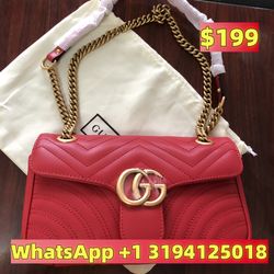 Gucci Gg Marmont Black Leather Shoulder Bag
