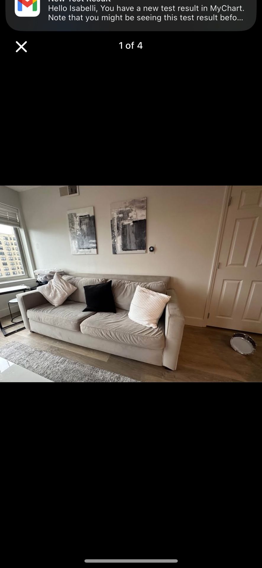 West Elm Sofa/ Couch with Pillows