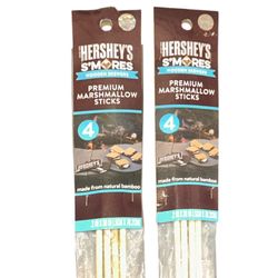 2x Hershey's  S'Mores Wooden Skewers 30in Long 4 Each