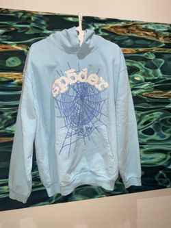 Spider Web Hoodie Sky Blue