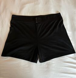Wild Bunch Women’s Plus 6XL Black Chino Shorts Flat Front Button Closure
