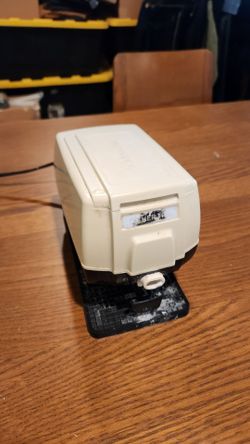Barber shop hot lather shaving cream machine.