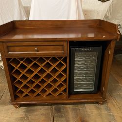 Wine Cabinet W/ New Fridge