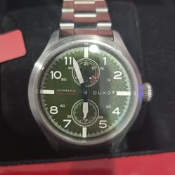 Duxot Altius Power Reserve Automatic Green Watch (Model DX-2020-44). 