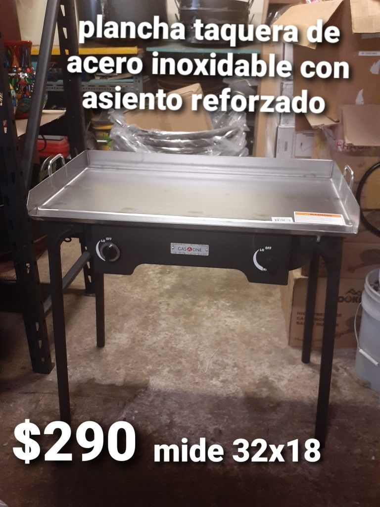 Plancha De Acero Inoxidable Con Asiento Reforzado