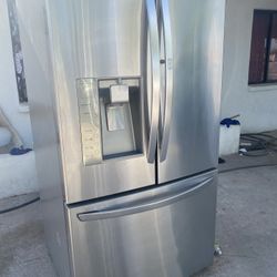 LG three door stainless steel fridge