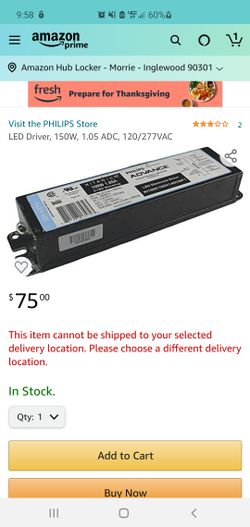 PHILLIPS ADVANCE LED DRIVER W/LIGHTFIXTURE