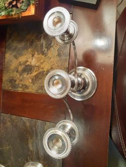 Antique Silver plated candle abra