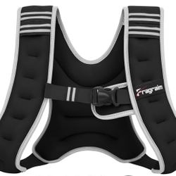 10 lb Weight Vest with Reflective Stripe, Detachable Phone Pouch, Ideal for Walking, Strength Training, Running, Workout, Cardio