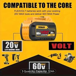 DeWalt FlexVolt 20v - 60v 12.0 Ah Lithium Ion Battery BRAND NEW
