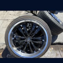 22” 4 wheels & tires  6 lug chevy or Gmc 