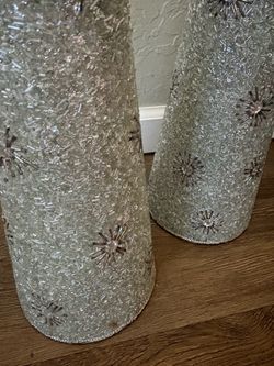 NEW (2) beaded metal trees