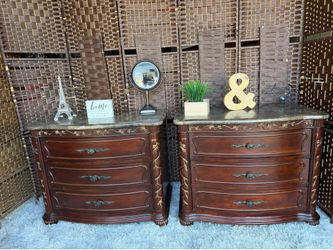 Set Nightstand big W/ Marble Top $145