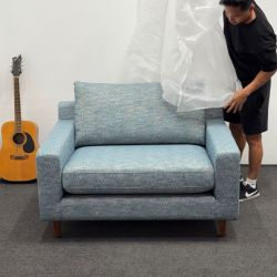 Half Priced *Brand New* Sloan Chair and a Half by Interior Define - Can Deliver - Atlantic Blue