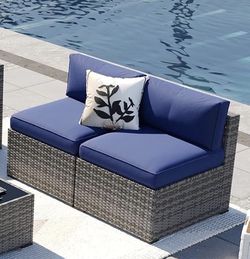 New 2 Piece Rattan Seats