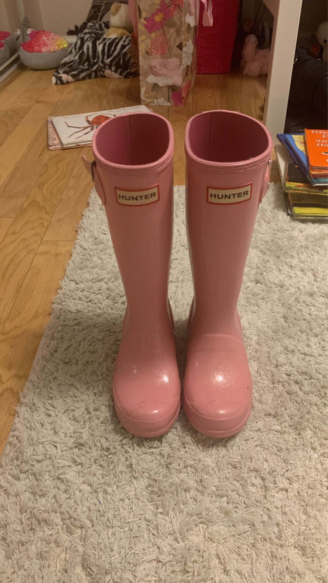 Girls size 1 hunter boots