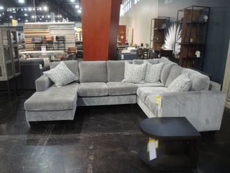 Skylar Peppler Shannon 2-Piece Sectional Sofa – Stone Gray Chenille