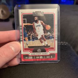 2023 Panini Contenders James Harden Game Night Ticket Card