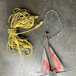15 lb. Fluke Anchor + 100 ft. Rope