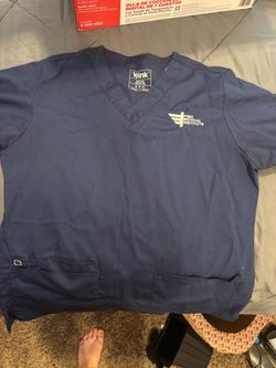 Wink Navy Blue Scrub Top Pima Medical Institute