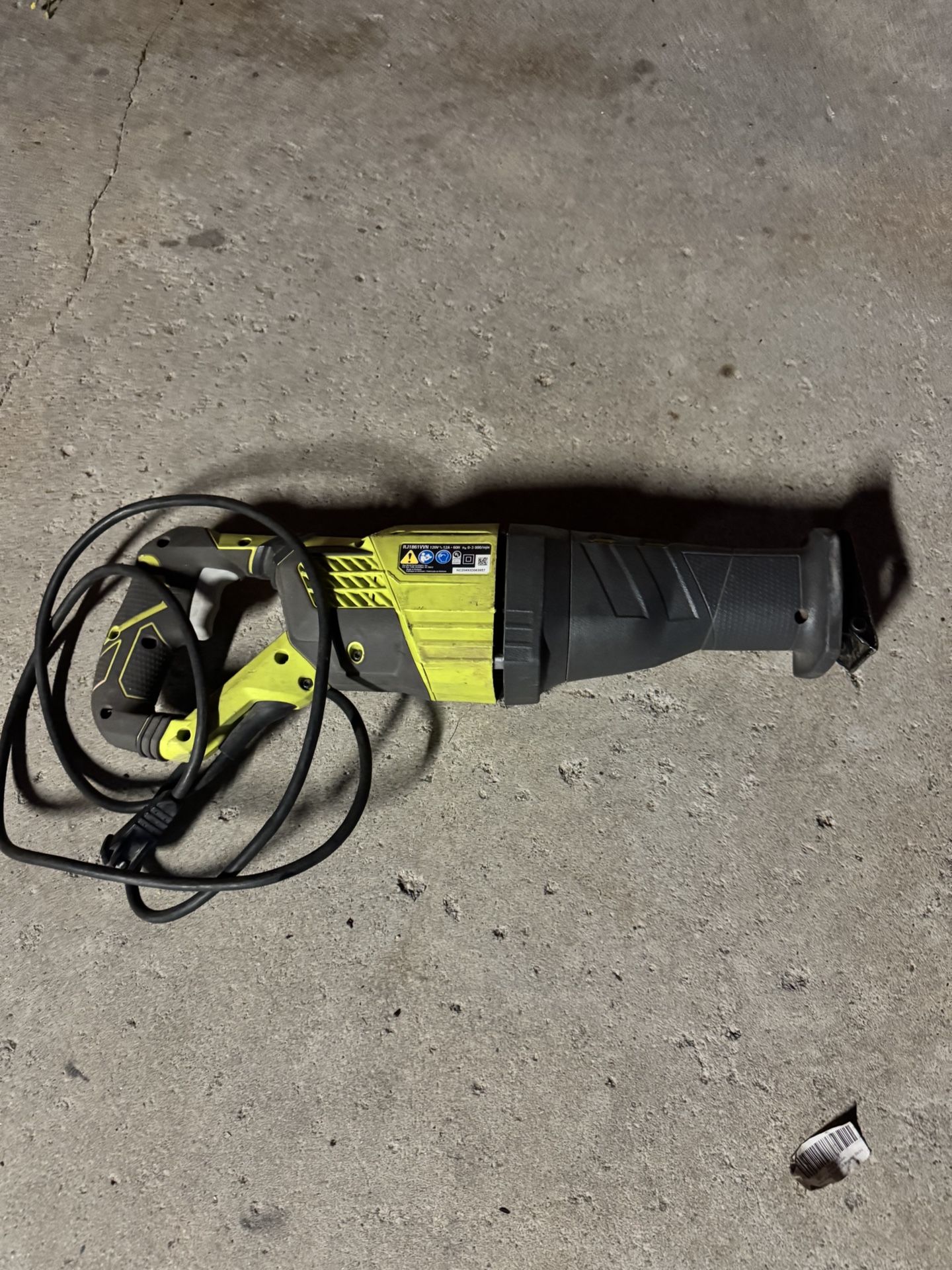 Ryobi Sawzall Not Free