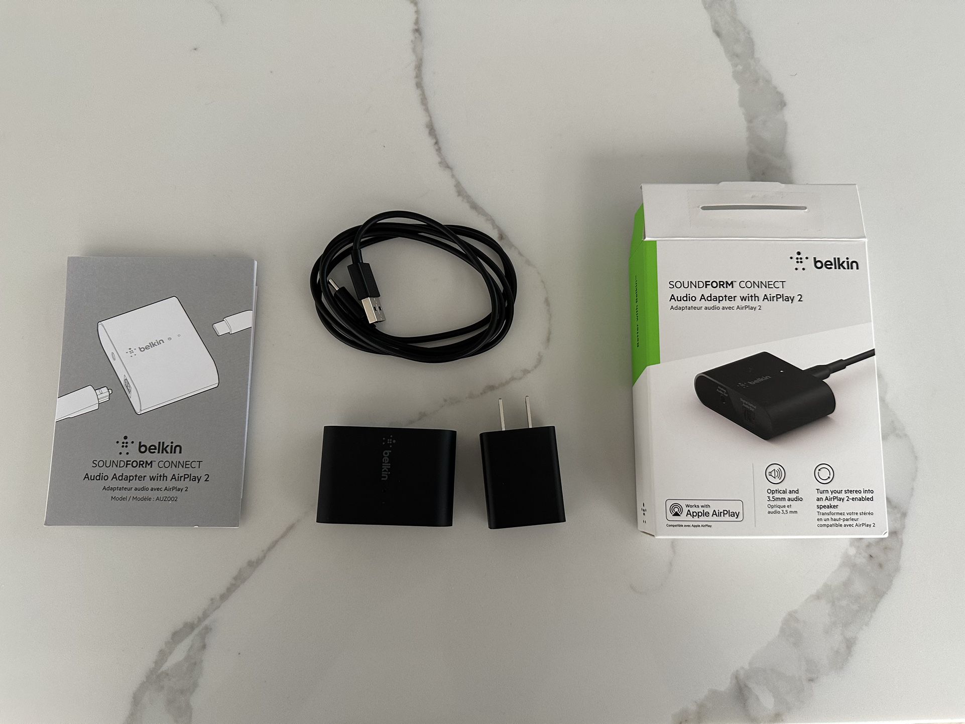 Belkin SOUNDFORM Connect Audio Adapter with AirPlay 2, USB-C to