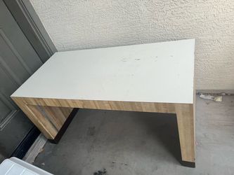 Wood Desk with White Top