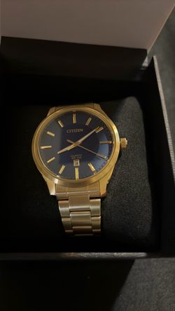 Citizen Gold Tone Blue Dial watch