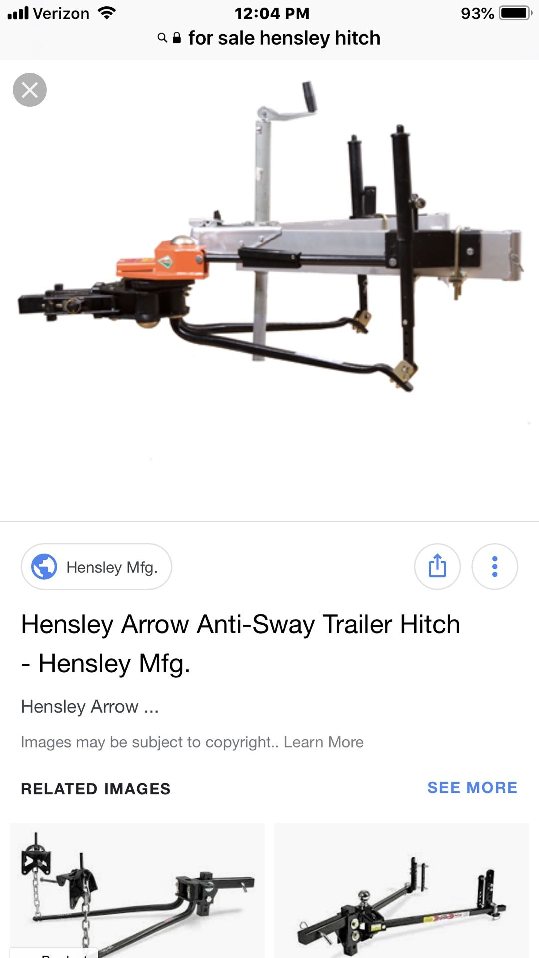 Hensley Arrow towing system