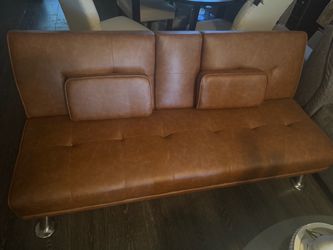 LuxuryGoods Modern Faux Leather Futon