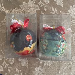 Coca Cola Polar Bear Decoupage Christmas Ornaments