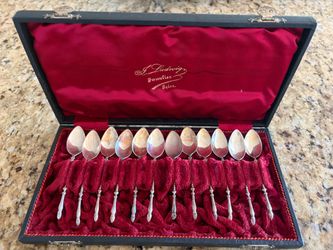 ✨ Vintage German 800 Silver Spoon Set – Original Box ✨